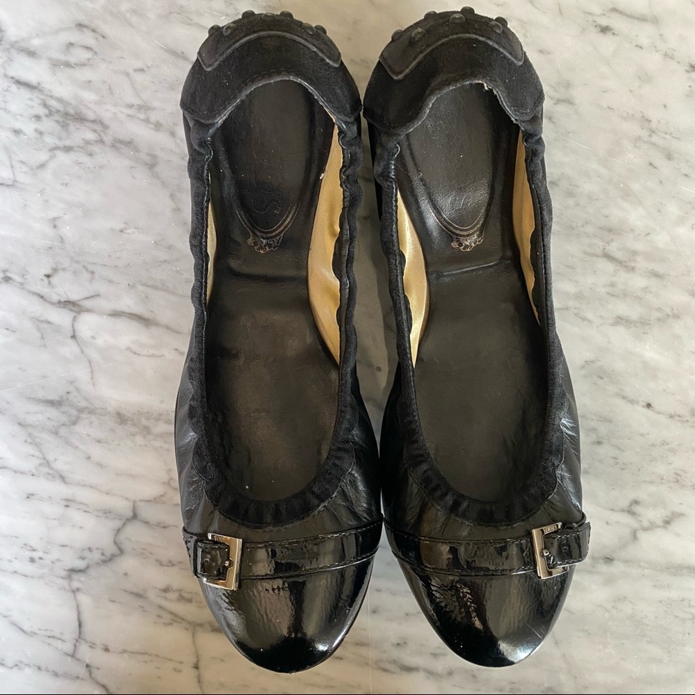Tod’s Women's Black Patent Leather Ballet Flats